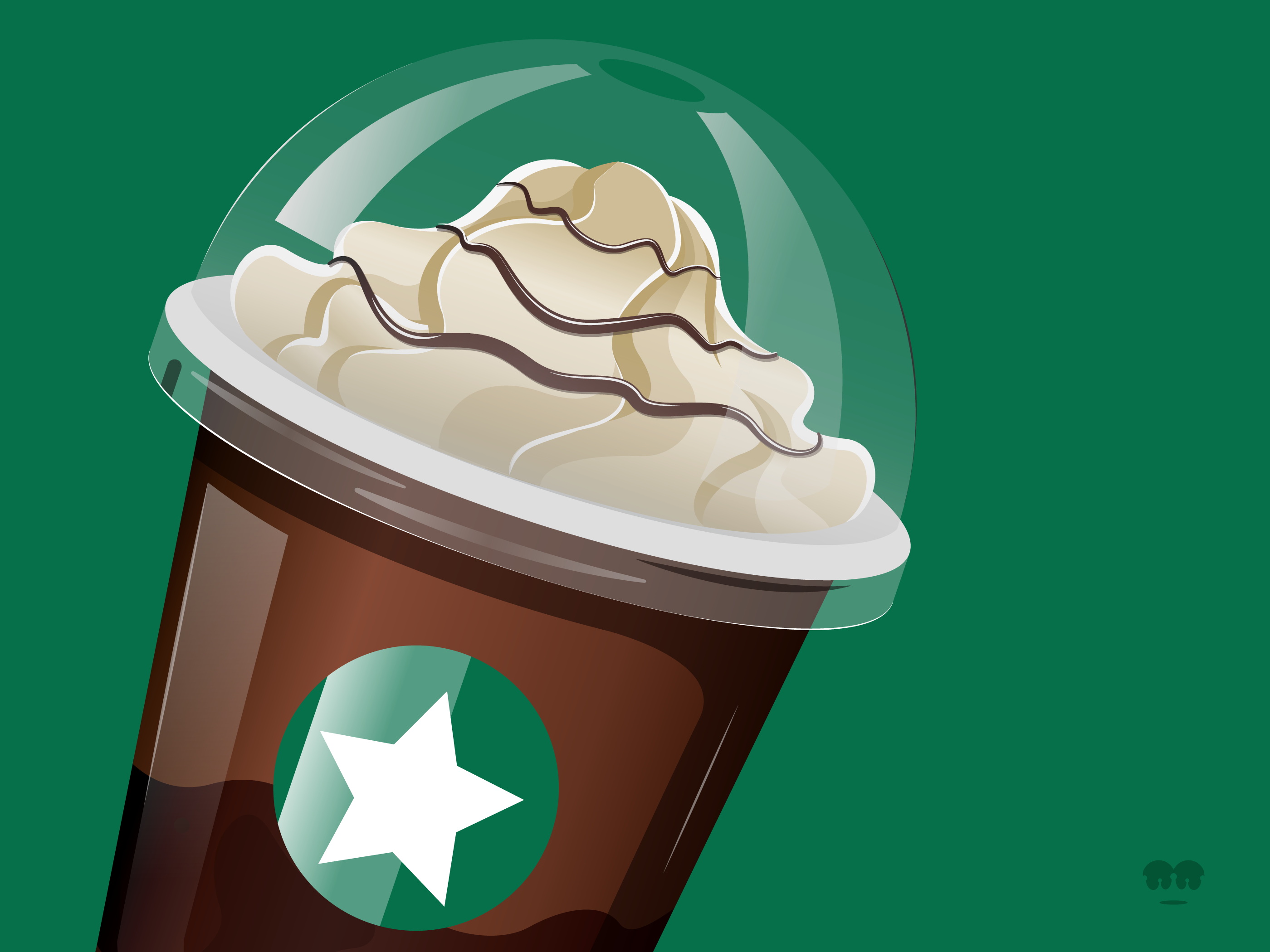 Ice Coffee cartoon chocolate clean coffee design doodle graphic graphic design ice icon illustration latte toon vector