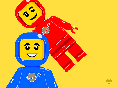 Lego Space Man cartoon clean design floating graphic graphic design icon illustration lego logo simple space spaceman toon vector