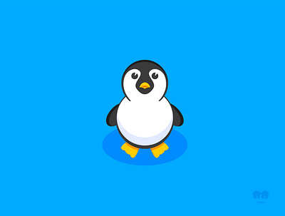 Penguin art baby cartoon clean cute design doodle fun graphic graphic design icon illustration penguin toon vector