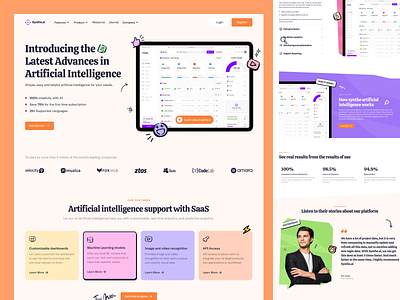 Landing page website for Synthe AI ai landing page ai website colorful framer dev home page home page design homepage landing page landing page design minimalist startup landing page startup marketing startup website ui web web design web design service website website service wp dev