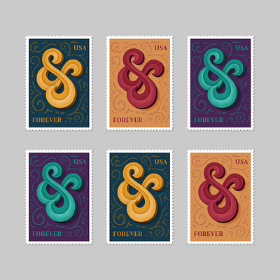 Amperstamp ampersand forever stamp hand lettering lettering stamp design