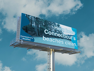 Connecticut's Clean Beaches Campaign beach billboard branding buttons connecticut connecticut shore design flyer graphic design illustration instagram interface logo merch new england poster summer ui