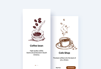 Coffee guide page app figma sketch ue ui