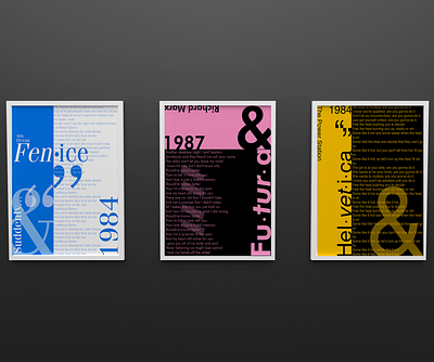 Striking Typography Posters 1980s 80s ampersand bold bright design flyer graphic design lyrics music poster song typography vibrant vivid