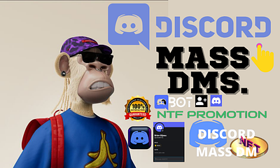 Discord mass dm 3d animation branding discord discord mass dm discord promotion graphic design logo mass dm bot motion graphics ntf ui