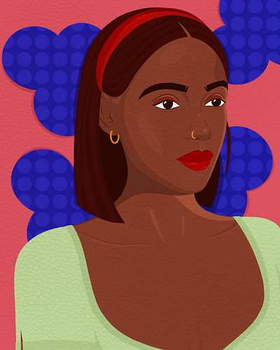 Miss Honey black digital art illustration popart procreate women