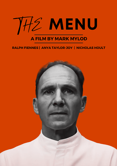 Magazine Cover for the movie - The Menu (2022) by Mark Mylod graphic design magazine typography