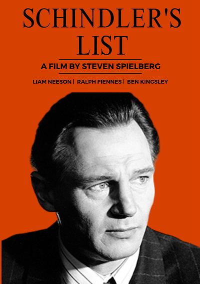 Schindler's List Magazine Cover-A 1993 film by Steven Spielberg graphic design illustration magazine cover