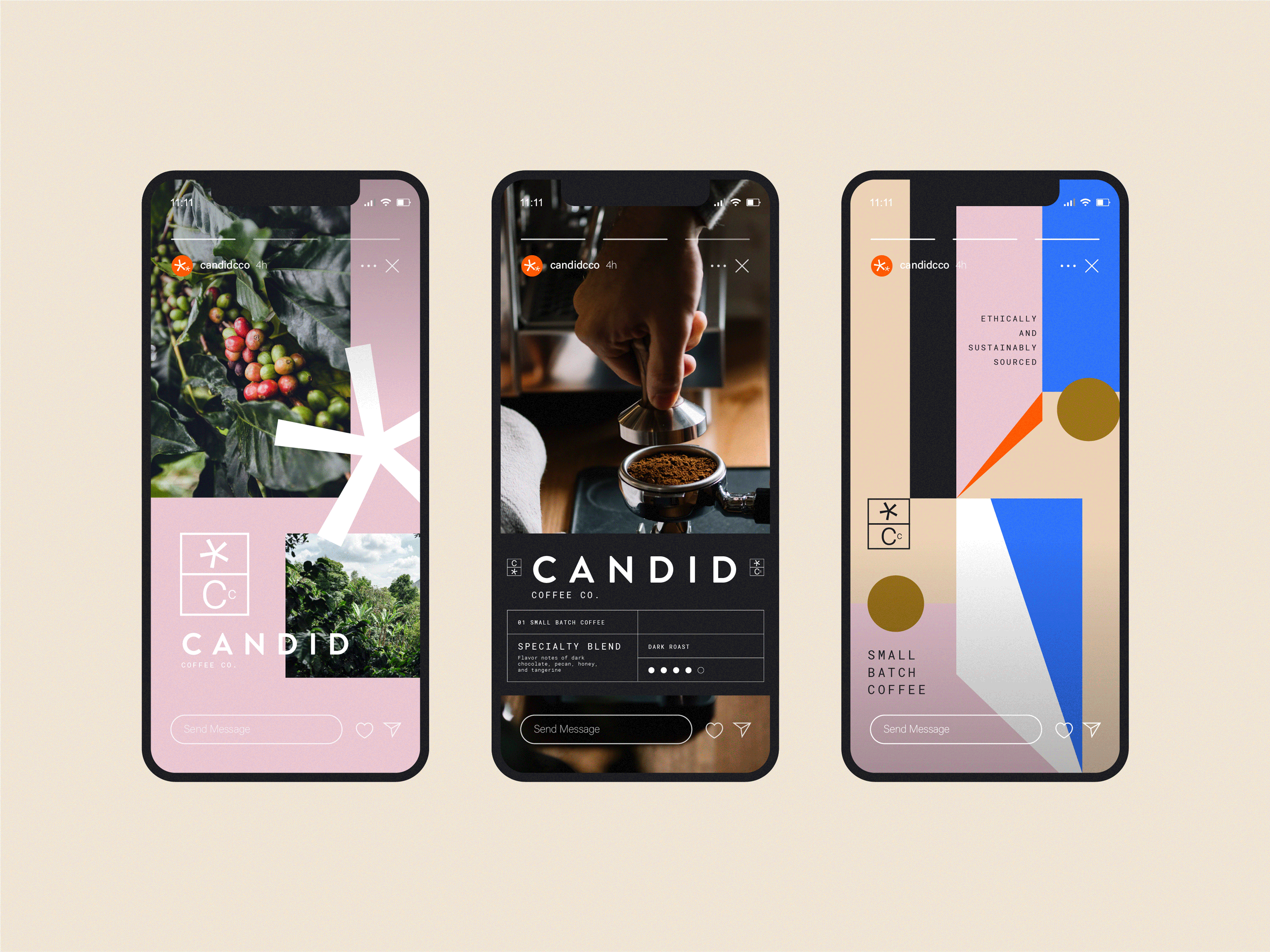 Candid Coffee Co. – Social Media Marketing brand branding cafe coffee coffee branding drink branding espresso instagram instagram stories modern packaging packaging design social media social media design social media stories story design