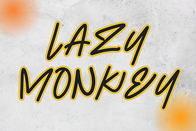 Lazy Monkey design font handwritten letter