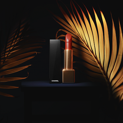 Chanel Rouge Allure lipstick 3d key visual 3d 3d modeling advertisement blender chanel chanel rouge allure design domcegode dominika godlijevska key visual lighting premium realistic visual design