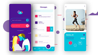 Runner's Dating App activelifestyle datingapp digitaldesign fitness locationbased matchmaking meetup messaging personalization relationships runners socialmedia uiuxdesign userexperience userinterface