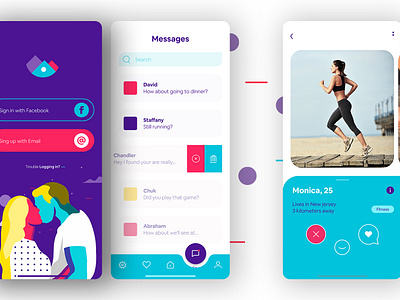 Runner's Dating App activelifestyle datingapp digitaldesign fitness locationbased matchmaking meetup messaging personalization relationships runners socialmedia uiuxdesign userexperience userinterface