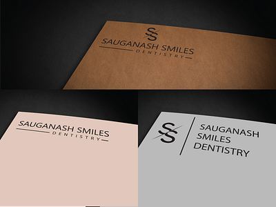Sauganash Smiles logo branding dentistry graphic design logo