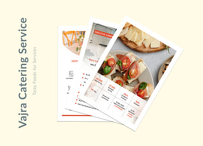 Vajra Catering Service Brochure graphic design