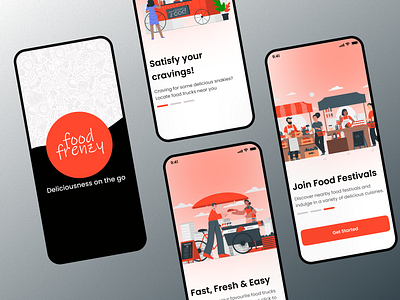 Food Frenzy App app design foodfrenzy ui uidesign userexperiencedesign ux ux design