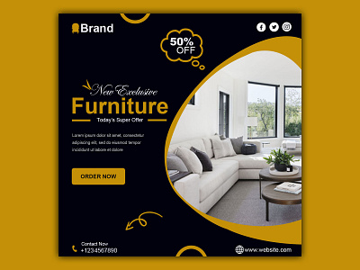 Furniture Banner branding furniture bannner graphic design post design