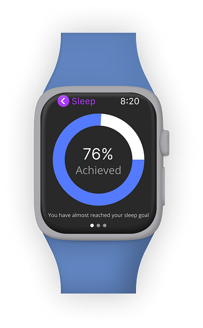 Daily UI Challenge - Day 18: Analytics Chart 100days 100daysofdailydesign analytics analyticschart applewatch chart dailydesign day18 design designer designthinking figma graphic design illustration percentage sleep tech ui ux watch