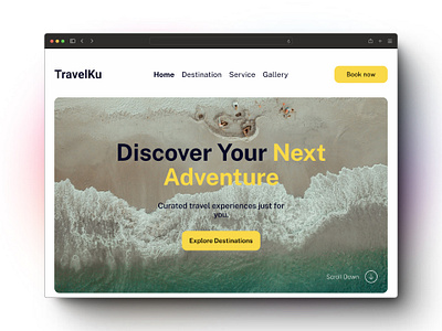 Web Design - Travel Landing Page dailyui desktop landing page travel ui