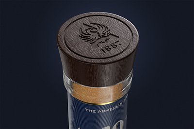 3d cork of Armenian brandy ARARAT "Akhtamar" 3d alcohol blender bottle brandy cork octane render rendering