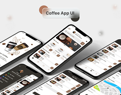 Coffee Shop app Ui Design app design app ui design branding design figma figma app figma design illustration logo mobile app ui motion graphics ui web app ui