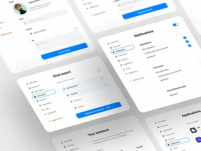 Setting Modals for Brainwave: AI UI Kit ai ai kit ai ui kit brainwave clean clean ai ui kit figma ai ui kit figma resource isometric minimal perspective skewdat ui ui design ui figma kit ui kit ux ux design web web design