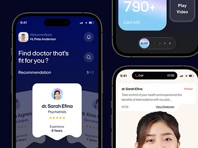 Healthcareplus - Healthcare Mobile App android app app design application appoitment design exploration health app healthcare ios mobile app mobile app design mobile application design service skincare telemedice uidesign user interface website