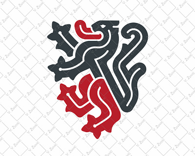 Modern heraldic lion logo heraldry lion crest lion logo lion rampant lion shield modern tech lion logo