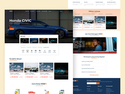 Mobit Car Web car design figma illustration logo ui vector website