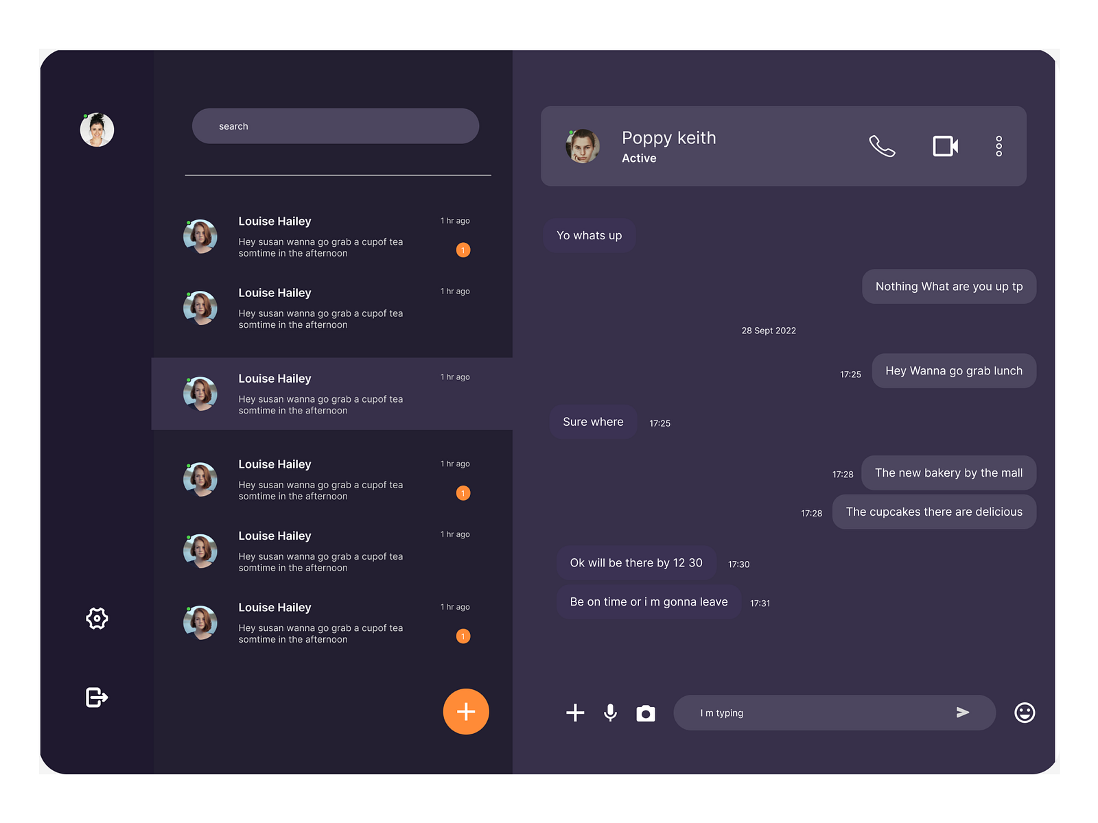 Messaging app by Pallavi Pandey on Dribbble