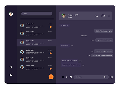 Messaging app dailyui ui