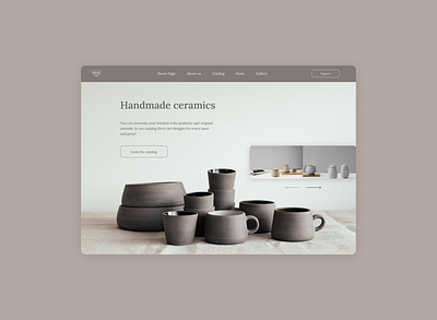 Handmade ceramics 🏺 branding clean design designer firstscreen graphic design minimalism online order ui ux web webdesign website веб вебдизайн вебсайт сайт