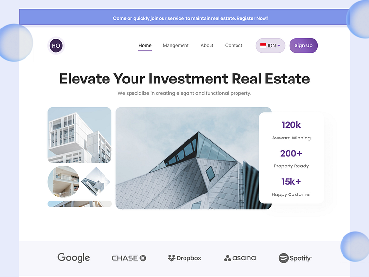 Homer Real Estate site by Martryatus Sofia on Dribbble