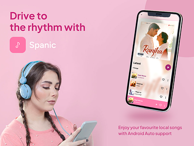 Introducing Spanic App - Designed For Your Love Of Music! 7span branding design logo mobile application music app music icon music love ui ux
