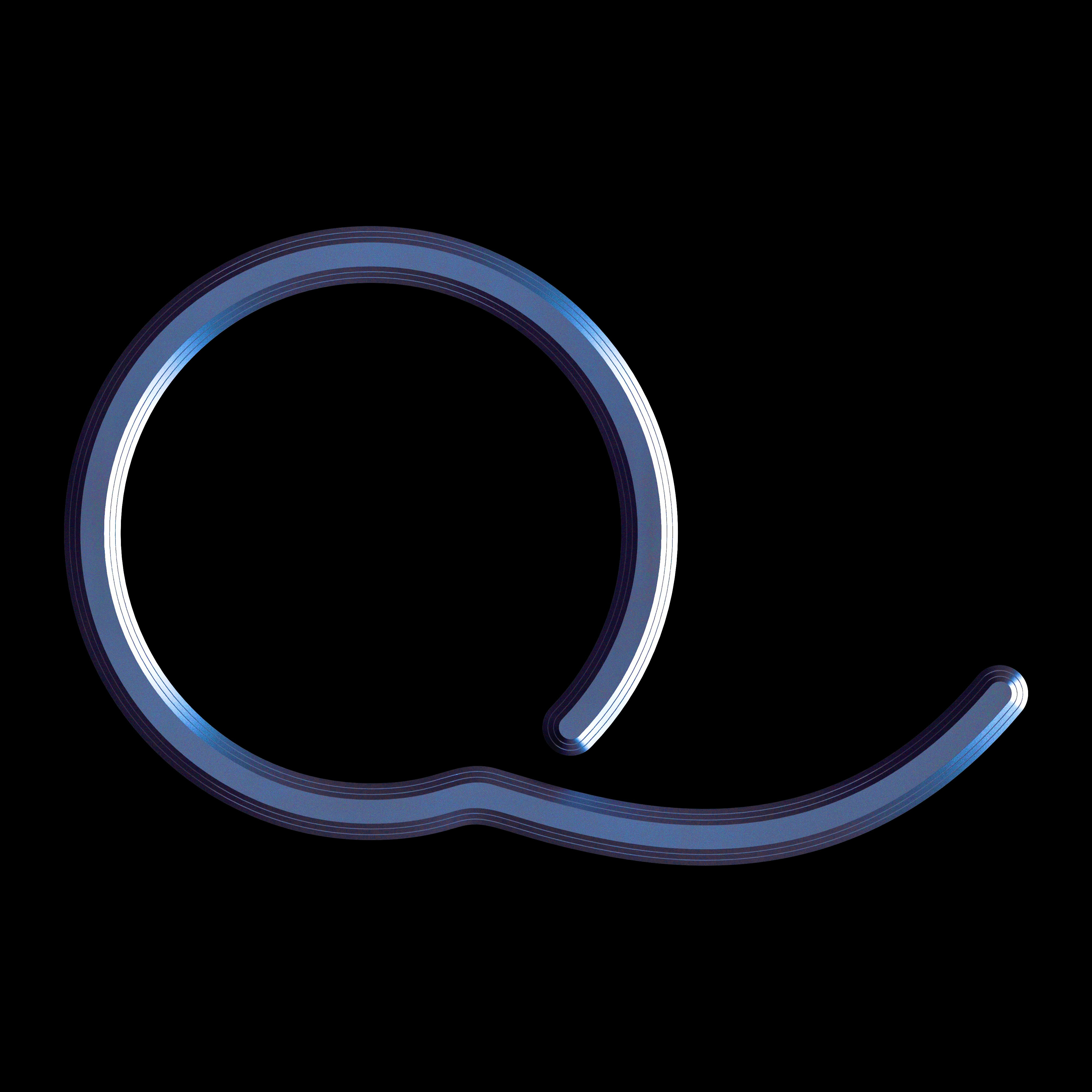 Q 36 days of type 3d bevel branding design extrude graphic design illustration illustrator lettering logo monoline q typography vector