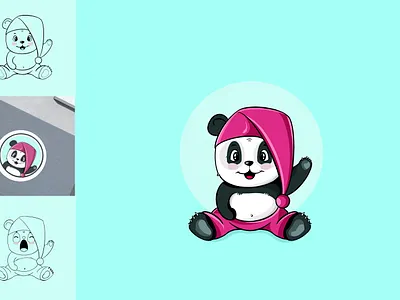 Sleepy Panda babypanda cutelogo cutepanda doge funnylogo funnymascot funnypanda gang ganglogo logo mascot mascotlogo nft panda pandaissleeping pinkpanda sleepypanda