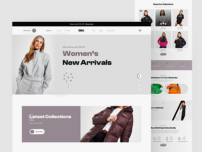 Clothing E-Commerce Website 3d app branding clothing concept design e commerce illustration interface landing page ui ux website