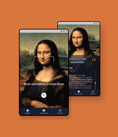 Museum app for personalised visits app branding design ui ux