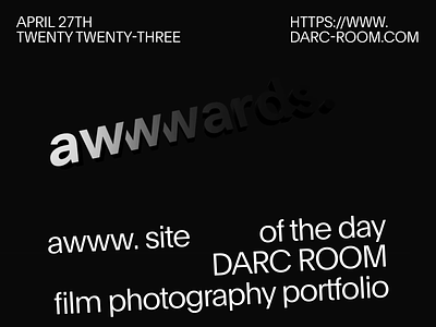 DARC ROOM — Site of the Day Awwwards art direction branding design website
