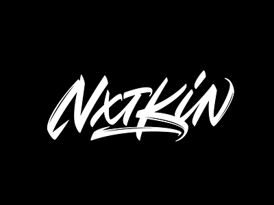 NXTKIN calligraphy font lettering logo logotype typography vector