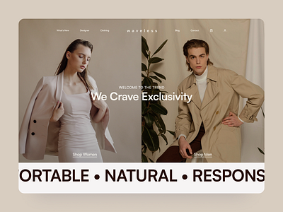 Luxury Clothing Store Website clothing interface minimal neutral product ui ui design ux website