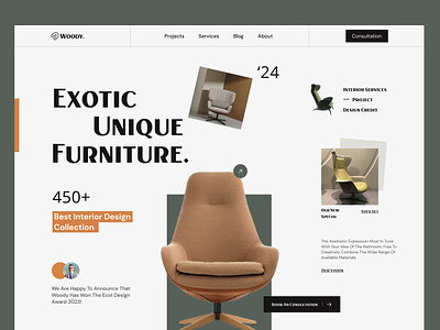 Furniture Web Site Design: Landing Page / Home Page UI ayesha bedroom clean creative dribbble2022 ecommerce furnish futniture homedecor homepage interior landing page minimal sofa web design website wood woodworking