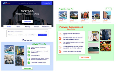 Cozylink Web app add card banner branding design freelance graphic design home page illustration landing page logo properties ui ui design ux web app web design websites