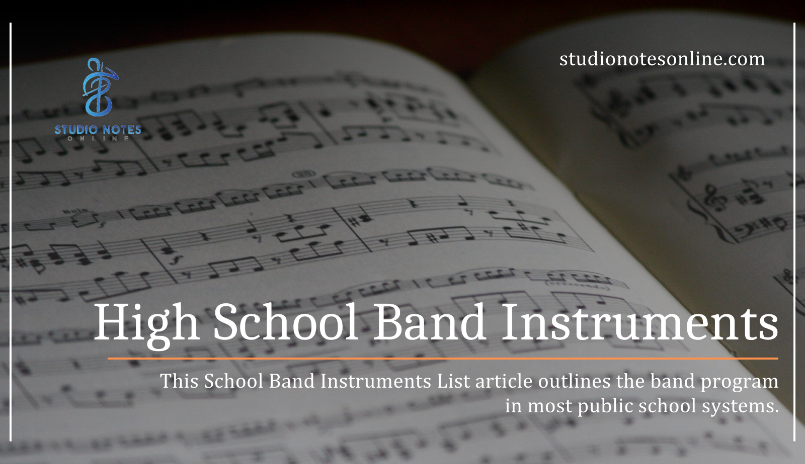 High School Band Instruments | Studio Notes Online by Studio Notes ...