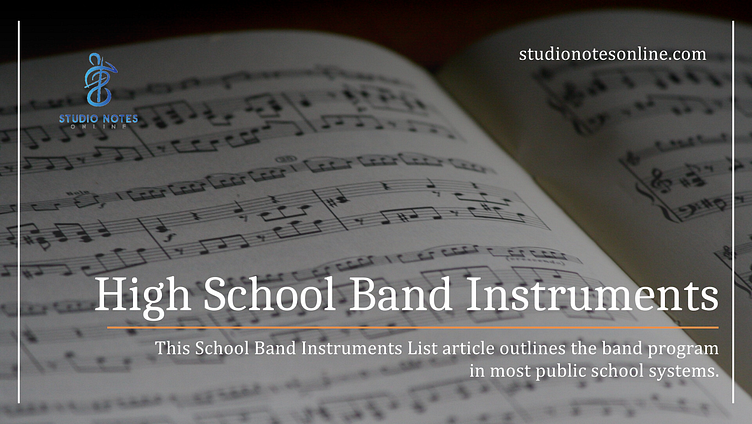 High School Band Instruments | Studio Notes Online by Studio Notes ...