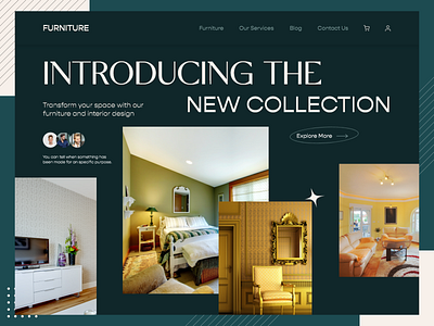 Furniture Website decor decoration furniture interior landing page ui ui design uiux website