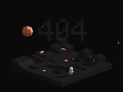 404 Error Page 3d animation browser framer framer sites game interaction interactive spline splinetool ui