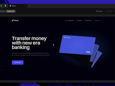 Finance Landing Page 3d 3d card banking card cards cash finance interactive landing page money payment transaction