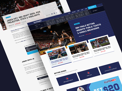 ClutchBet - Sport Blog blog cms sport ui uiux ux webdesign website wordpress