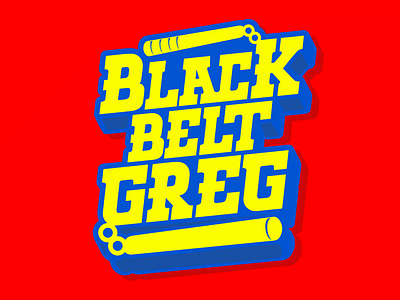 Black Belt Greg Logotype bold custom dj funky hiphop letters logo logotype music ninja oldschool producer retro soul turntable vector vintage